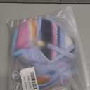 ZAFUL Women's Colorblock Stripes Triangle Halter Tied Cheeky Thong Bikini Set High Cut Two Piece Bathing Suit (2-blue77, S)