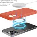 MCFANCE Magnetic for iPhone 13 Pro Case, Compatible with MagSafe, [Full Camera Protection] Anti-Scratch Microfiber Lining Phone Case, 6.1" 2021, Pink Orange