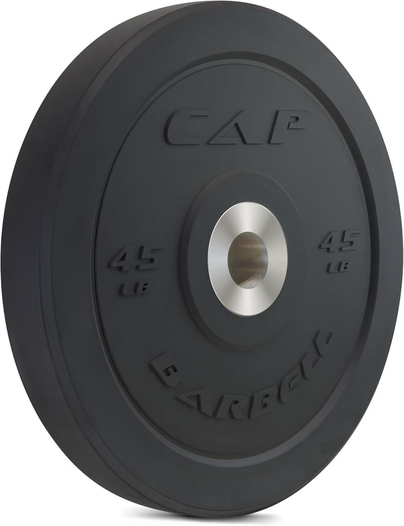 CAP Barbell Rubber Olympic Bumper Plate | Multiple Options/Colors (45lbs - Single)