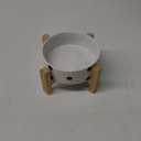 Petygooing Elevated/Raised Ceramic Dog Bowl for Small Breeds, Dog Food Water Dish with Stand,Pet Feeding Bowl with Anti Slip Rubber for Cats and Small Dogs Puppy 13.5 OZ (5.1In / 1.7 Cups) Black Dot