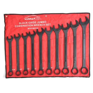 10 PC SAE Black-Oxide Jumbo Combo Wrench Set | 1-5/16" - 2"