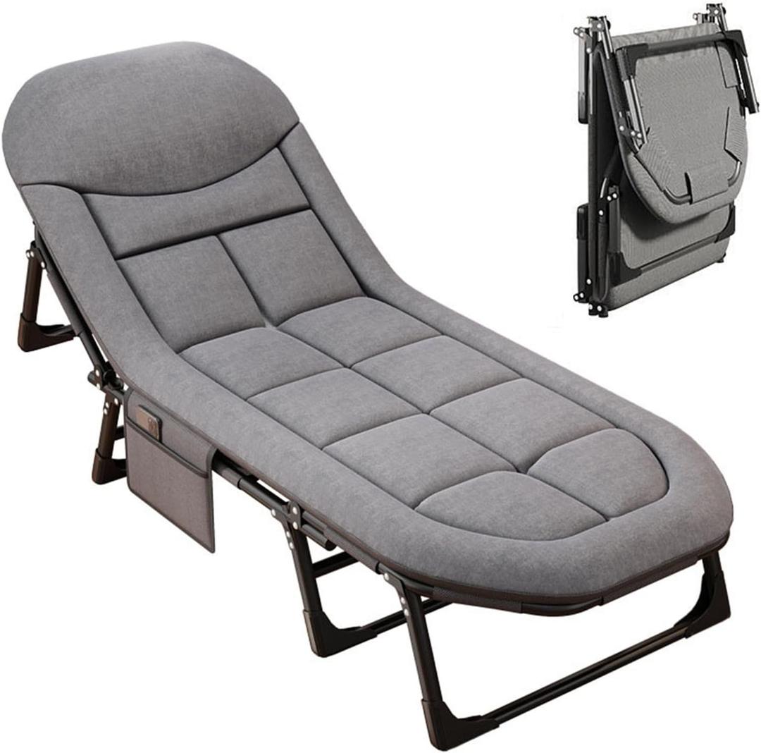 Camping Cot for Adults,Lightweight Tent Portable Sleeping Bed, Portable Folding Bed for Sleeping, for Traveling Supports(180cm) (Grey)