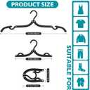 30 Pcs Travel Hangers Portable Foldable Travel Hanger Organizer, Plastic Cruise Essentials Clothes Drying Rack Folding Hangers for Camping Flying RV Europe Vacation Essentials Suitcase, Black