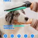 Pet Hair Removal Glove for Dogs & Cats, 2-in-1 Double-Sided Pet Grooming Tool, Electrostatic Pet Hair Remover Glove for Clothes & Furniture + Silicone Brush for Deshedding Pets
