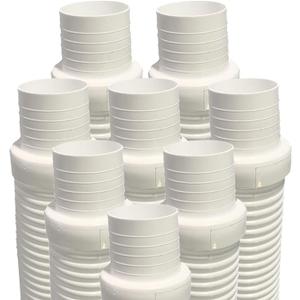 Universal Swimming Pool Cleaner Hose 40" Long Kreepy Krauly Baracuda G3 G4 Hayward Navigator Pool Vac Ultra AquaBug (8, White)