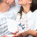 5 x Love You Valentines Day Cards (Blue Chicken)