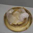 Coloch 3 Pieces Golden Cake Stand Set, 8/10/12 Inch Round Metal Dessert Display Stand Decorative Cake Holder Cupcake Pastry Candy Display Plate for Wedding, Party, Birthday, Event