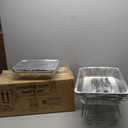 Large Full Size 33-Pcs Disposable Chaffing Buffet with-Covers, Utensils, Fuel Cans  Premium Chafing Dish Set for Events, Parties, Catering (Complete Kit (with Racks))