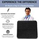 20" Gel Seat Cushion for Long Sitting(Jumbo&Thick) Office Chair Cushion Wheelchair Cushions for Pressure Sores Non-Slip Desk Chair Car Seat Cushion Driving Sciatica & Back Pain Relief