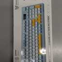 Wireless Keyboard Creamy Membrane with Rainbow Backlight,3-Mode Connectivity (BT/2.4G/USB-C) with LCD Screen & Multifunction Knob,200H Battery, 94 Key PBT Keycaps, Quiet Typing for Office/Home/Gaming