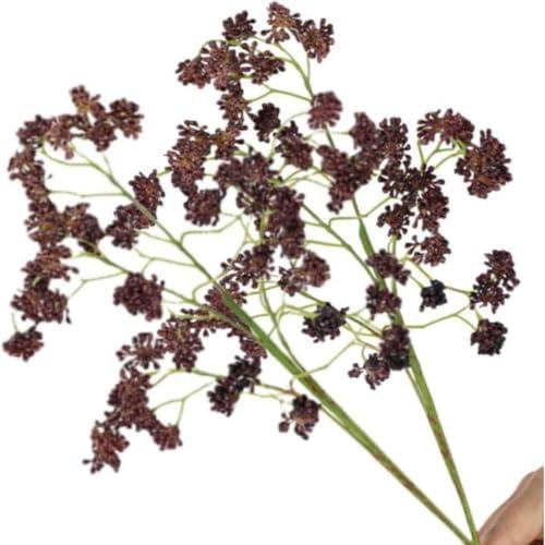 XZJMY 2 Pcs Arttificial Berry,Fall Artificial Soft Plum Sedum Berry Stem for Autumn Thanksgiving Harvest Christmas Tree DIY Decorations (Purple)