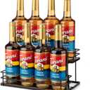 Coffee Syrup Organizer rack, 2 Tier Syrup Holder(8 Bottle Capacity) for coffee bar syrup storage,kitchen condiment organization and wine display