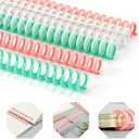 Binding Spines/Coils/Combs: Open & Close Easily Adding Pages for Notebook ，Worklion Binding Machine 30 Ring Diameter 3/8"Binding Combs， Maximum 65 Sheets Multicolor Trimmable Sturdy 10pieces