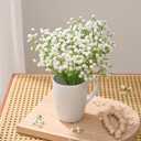 MARTINE MALL Babys Breath Artificial Flowers, 15 PCS White Baby Breath Flowers Artificial Bulk, Fake Babys Breath Gypsophila Real Touch Faux Babys Breath for Wedding Floral Arrangement Home Decor