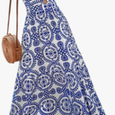 CUPSHE Women's Maxi Dress Floral Print Twisted V Neck Sleeveless Long Dress Summer Casual Dress.  S