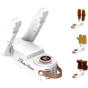 Boot Dryer for Work Boots | Shoe Dryers for Sneakers & Ski Boots | Portable Shoe Warmer with 48C Constant Temperature & Timer, White