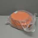 COLOSUS 60 pcs Orange Plastic Plates -Thanksgiving Plastic Plates for Party include 30 Dinner Plate and 30 Dessert/Salad Plate for Wedding,Party,Anniversary,Daily Use