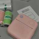 Sticker Printer with 7 Rolls Paper, Portable Mini Sticker Maker Bluetooth Thermal Printer for Photos, DIY,Crafts,Journal,Study,Work, Compatible Phone&Tablet (Blue)