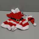 PAYHTOW Cat Christmas Outfit Cat Christmas Dress with Santa Hat Costume Holiday Outfit Clothes for Cats Kittens Puppy (Small)