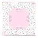 Mahjong Mat - American Mah jongg Mat for Table 32x32 Inch Non-Slip Noise Reduction Mahjong Mat with Rules, Portable Gaming Mat for Poker, Tiles & Dominoes (Pink Blooms) 