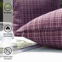 Kevin Textile Outdoor Waterproof 22x22 Inch Pillow Covers 2 Pack, Violet
