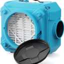 ALORAIR Air Scrubber with 3 Stage Filtration, Stackable Negative Air Machine for Industrial and Commercial Use, Heavy Duty Air Cleaner with MERV-10 Filter, HEPA/Activated carbon Filter, Blue