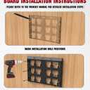 2 Pcs Mounting Plate Fit for Milwaukee Packout wall Mount Heavy Duty Metal with Rust-Proof Coating Base Compatible with Milwaukee Tools Load Capacity of 150 poundsLarge Black