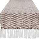 DII Woven Basics Collection 100% Cotton Knit Table Runner, 15x72, Bark Brown