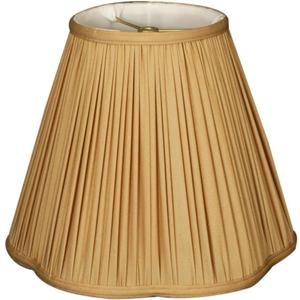 Royal Designs, Inc. BS-754W-13AGL Bottom Scallop Gather Pleat Basic Lamp Shade, 5 x 13 x 8.75, Antique Gold