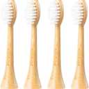 Bamboo Toothbrush Heads Compatible with Philips Sonicare, Extra Soft Castor-Oil Bristles for Sensitive Teeth, Eco-Friendly & Gentle Cleaning