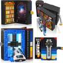 HOGOKIDS Magic Space Book Nook Building Set with LED Light, 945PCS Book Nook Building Block Sets for Bookshelf Home Decor, DIY Miniature Book Model Kit, Christmas Birthday Gifts for Adults Boys Girls