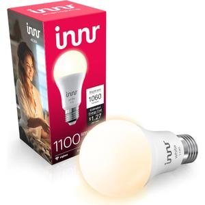 innr Smart Light Bulbs, A19 Zigbee, Works with Philips Hue* and Alexa (Bridge Required), Soft White Light Bulb, Dimmable, E26 LED Bulb 75 Watt, Warm White, 1060lm 1-Pack