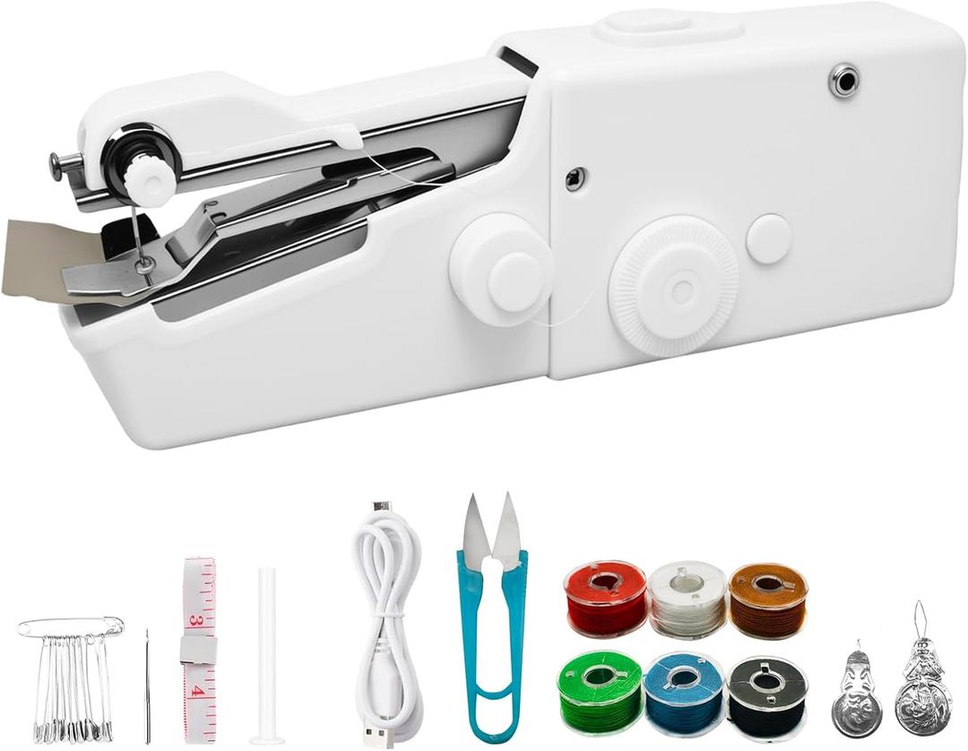 Handheld Sewing Machine Portable Mini Electric For Adults Beginner Kids Hand Held Sewing Machine Samll For Hemming Handy Stitching Machine