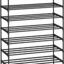 SONGMICS Shoe Rack, 8-Tier Shoe Organizer, Metal Storage Shelf, Upright or Upside Down, for 32-40 Pairs, Stackable, for Entryway, 11.8 x 36.2 x 56.5 Inches, Black ULSA308BH01
