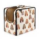 FEIFEIYU Foldable Storage Bag Organizers with Handles and Zipper – Cute Basset Hound Pattern Soft Fabric Organizer Box for Clothes, Blankets, Toys & Closets. One Size