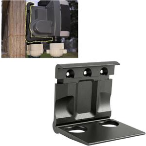 Mounting Bracket Compatible with Orbit B-hyve XD 4-Port Smart Hose Watering Timer (Model 24634 & 24639), Heavy-Duty Wall, Post, or Fence Mount with Zip Ties & Screw, Clip-in Design (Black)