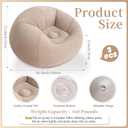 2 Pack Inflatable Bean Bag Chairs with Electric Air Pump Inflatable Chairs Blow up Couch Folding Portable Inflatable Lazy Sofa for Movie Night Living Room Outdoor Camping (2, Coffee)