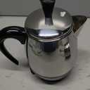 Farberware Electric Coffee Percolator, FCP240, Stainless Steel Basket, Automatic Keep Warm, No-Drip Spout, 4 Cup, Black/Silver