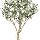 LYERSE Olive Tree 6ft with Sturdy White Planter, Artificial Olive Tree