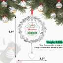 7 x Our First Christmas Ornament 2024, Metal Just Married Christmas Ornament as Mr and Mrs, 1st Christmas Married Ornament 2024, Bridal Shower Wedding Newlywed Gifts for Couple for Christmas Decoration