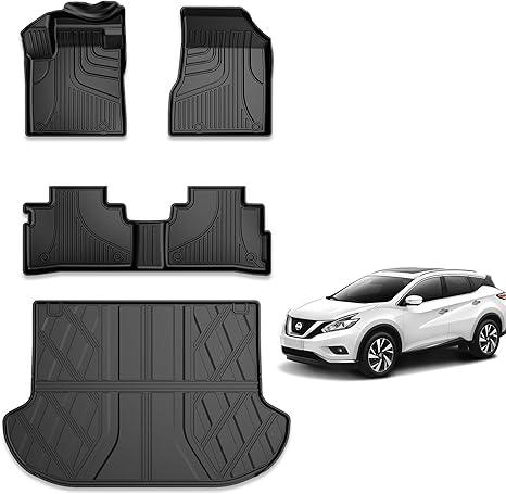 Floor Mats & Cargo Liner Set fit for 2015-2018 Nissan Murano,TPE All Weather Mats Floor Liners Murano 2018 2017 2016 2015 Waterproof Cargo Trunk Mat Car Murano Accessories Mats (not fit 2017.5) Floor Mats & Cargo Liner Set fit for 2015-2018 Nissan Murano,TPE All Weather Mats Floor Liners Murano 2018 2017 2016 2015 Waterproof Cargo Trunk Mat Car Murano Accessories Mats (not fit 2017.5)