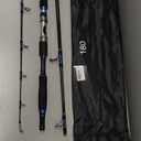 Fiblink 4-Piece 7-Feet Carbon Fiber Boat Fishing Rod Spinning Travel Portable Rod Tournament Fishing Pole for Fresh & Saltwater (Blue)