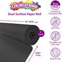 Colorations Dual Surface Paper Roll Classroom Supplies for Arts and Crafts Black (36" x 1000') (Item # DSBK)