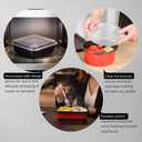 Restaurantware Plastic Lids for Containers 50 Pack Fits 12 oz To Go Boxes Clear Design Round Container Lids Sturdy Easy-Pull Tab Disposable Tight Fitting Covers for Takeaway Lunch Boxes