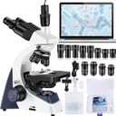 Microscope for Adults 40X-5000X Magnification Lab Grade with Dual Mechanical Stages and HD USB (Compound Microscope)