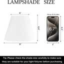 GOSO 9" Small White Lamp Shades for Table Lamps Set of 2 Bell,5"*9"6.4" (Spider) Modern Wall Lamp Shade Linen Replacement for Bedroom,Scalloped Lampshade Fabric-No Assembly Required