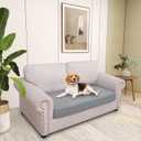 hyha Individual Couch Cushion Covers, Stretch Magic Sofa Seat Cushion Covers Washable, Dog Couch Sofa Slipcover for Pets, Kid with Elastic Bottom(Medium, Grey)