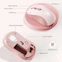 seenda Bluetooth Wireless Mouse, Bluetooth & 2.4G USB Dual Mode, Quiet Clicks, 1600 DPI Smooth Tracking, Ergonomic Design, 24-Months Battery Life, Portable Mouse for Laptop/Mac/Ipad/PC/Tablet-Pink