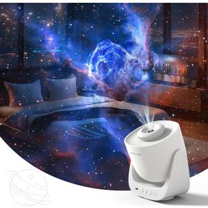 Orzorz Star Projector, Galaxy Night Light, Home Planetarium Projector with Rechargeable Battery, Sky Light Living Room Decor, Real Starry Nebula, Planet Presentation for Kids, Teen Girls, Adults (Galaxy's Veil*5, Kit)