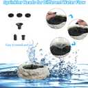 SAC SMARTEN ARTS Solar Fountain for Bird Bath with Solar Panel Resin Granite Rock Solar Water Fountain Pump for Bird Bath Outdoor Hummingbird Birdbath Fish Tank Pond with 5 Nozzles